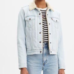 Levi’s® Denim Sherpa Trucker Jacket Worn Only Few Times